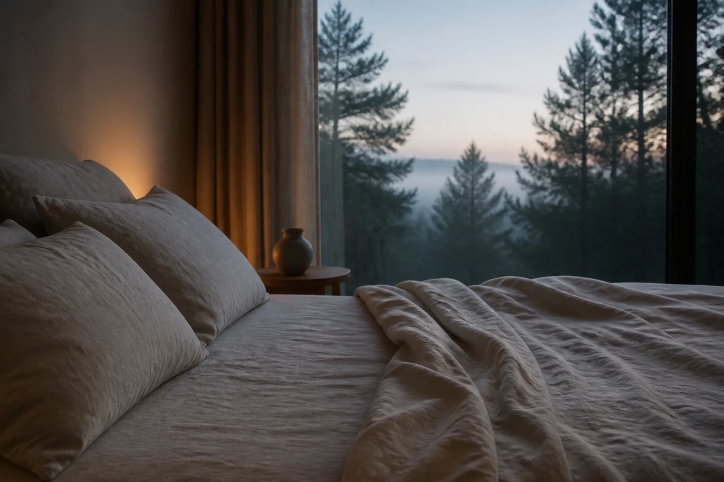 Illustrative sleep editorial scene
