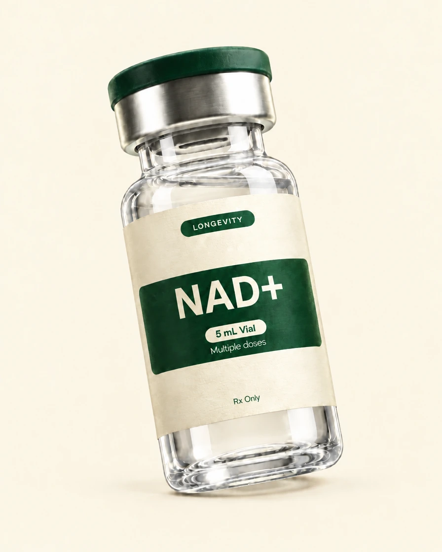 NAD+ cellular longevity protocol medication vial
