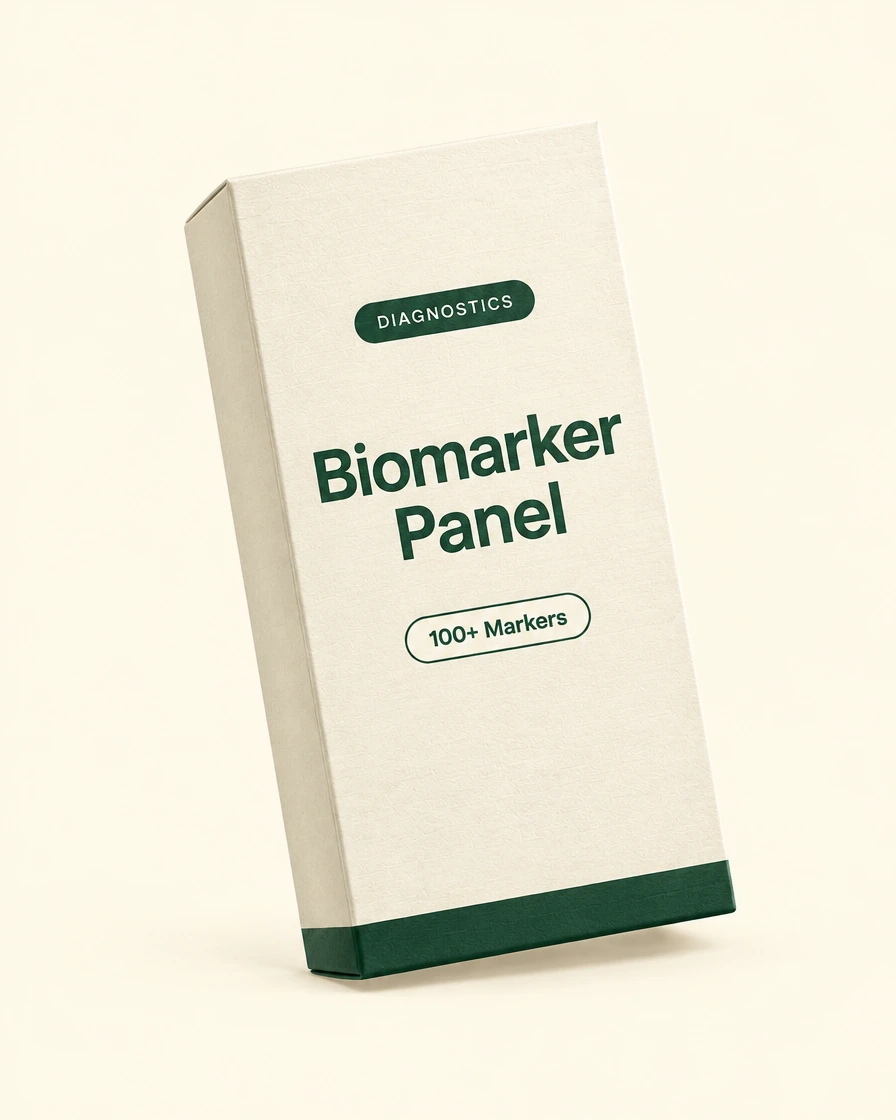 Comprehensive biomarker clinical testing kit carton