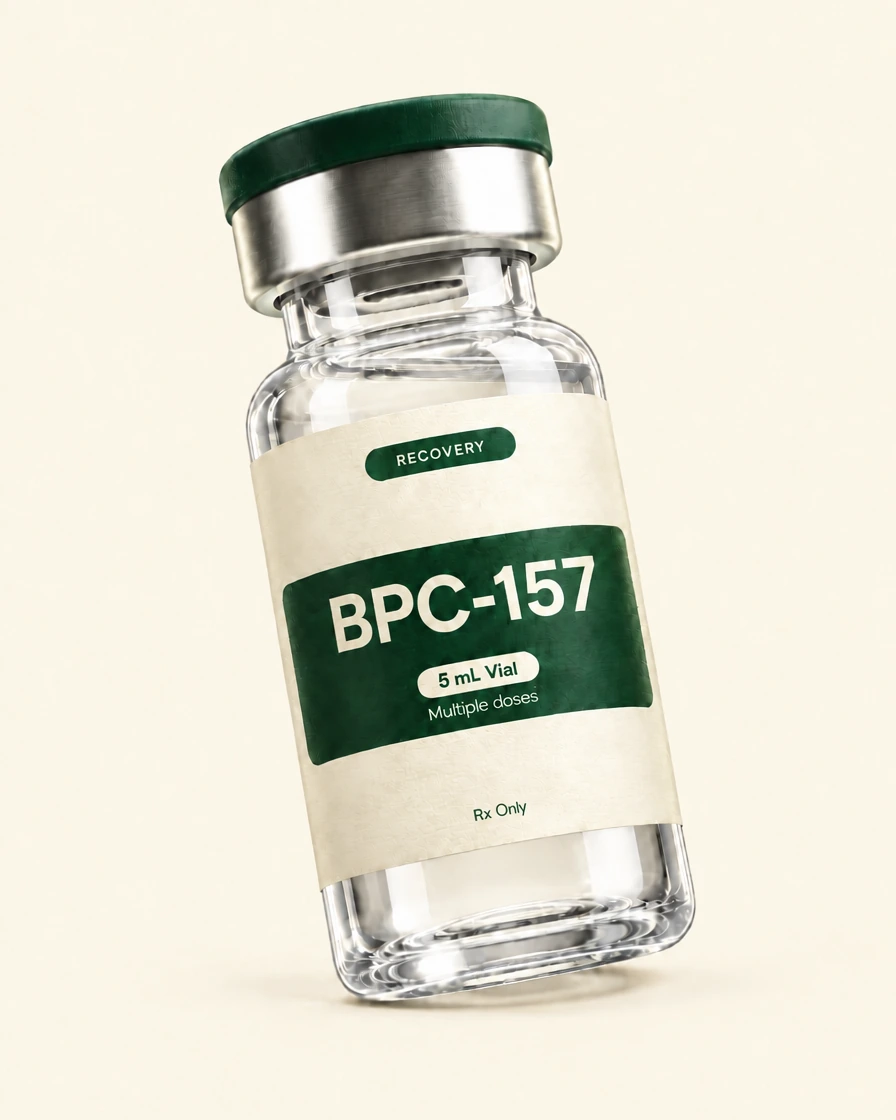 BPC-157 clinical protocol medication vial for tissue recovery