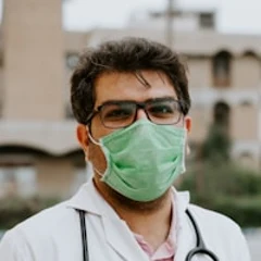 Illustrative healthcare professional, stock photograph